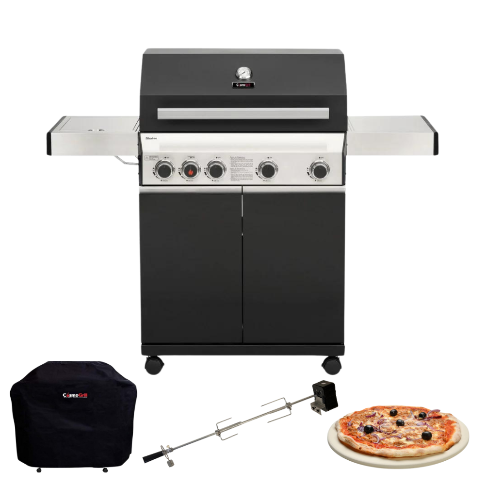 #Option_Premium Black 4+1 Gas BBQ Exclusive Bundle