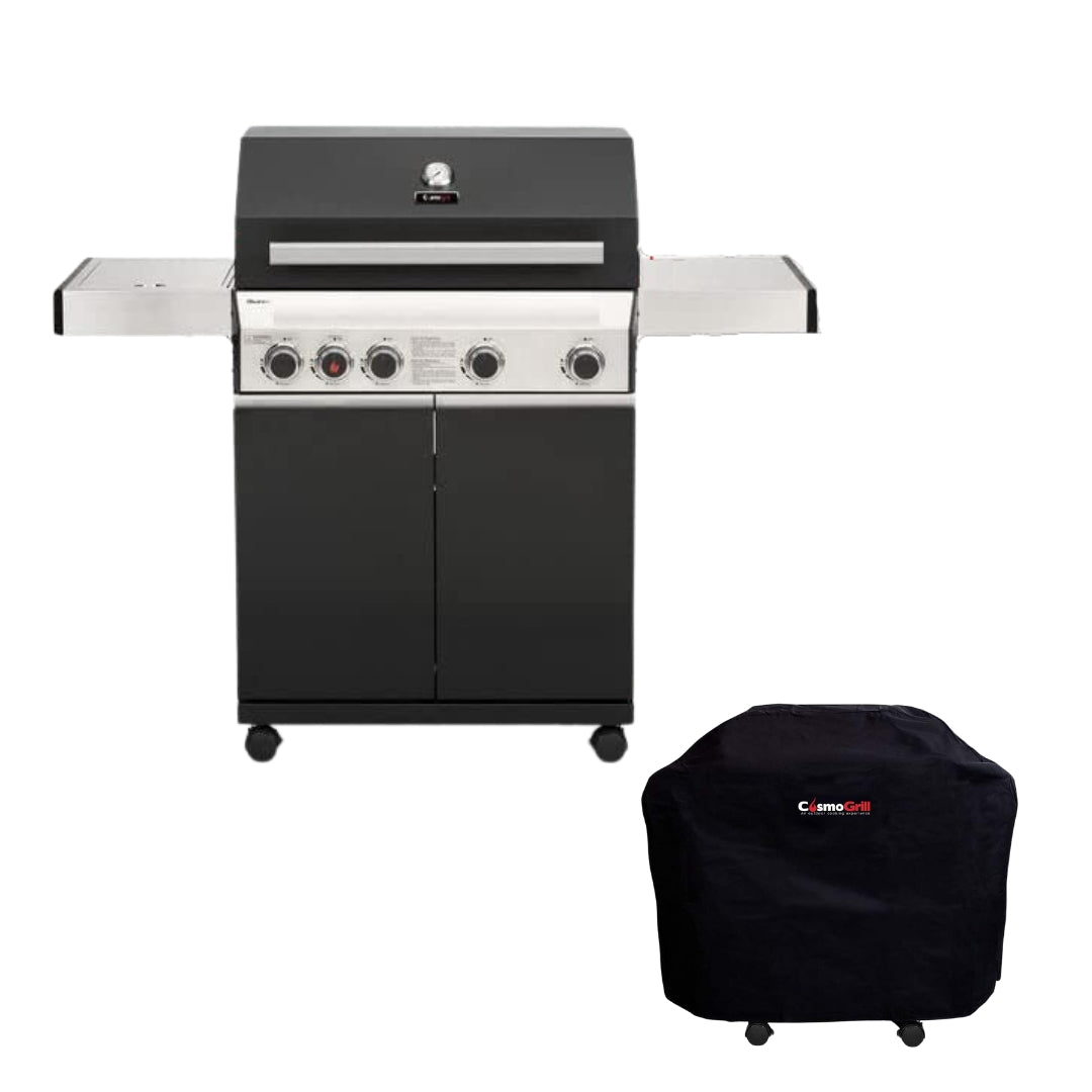 #Option_Premium Black 4+1 Gas BBQ and Cover