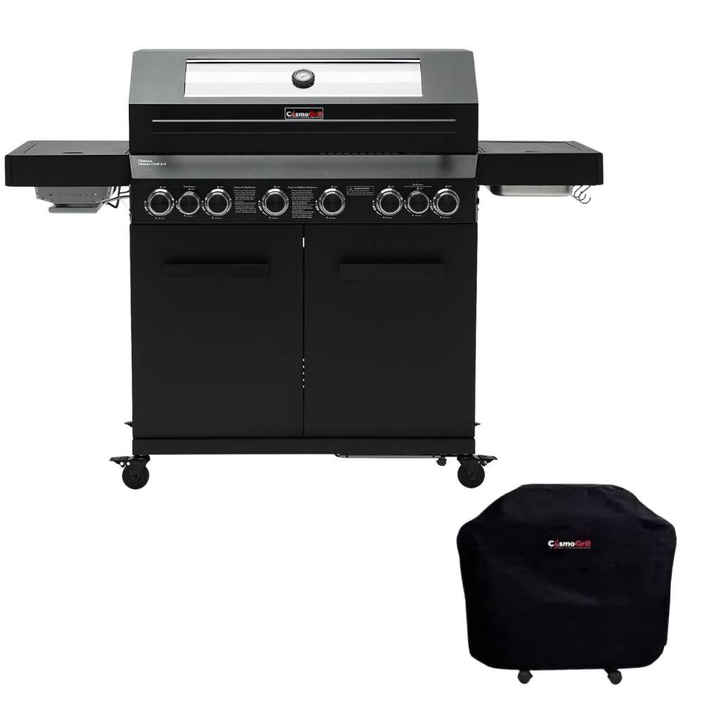 #Option_Yamara Dark 6+2 Gas BBQ and Cover