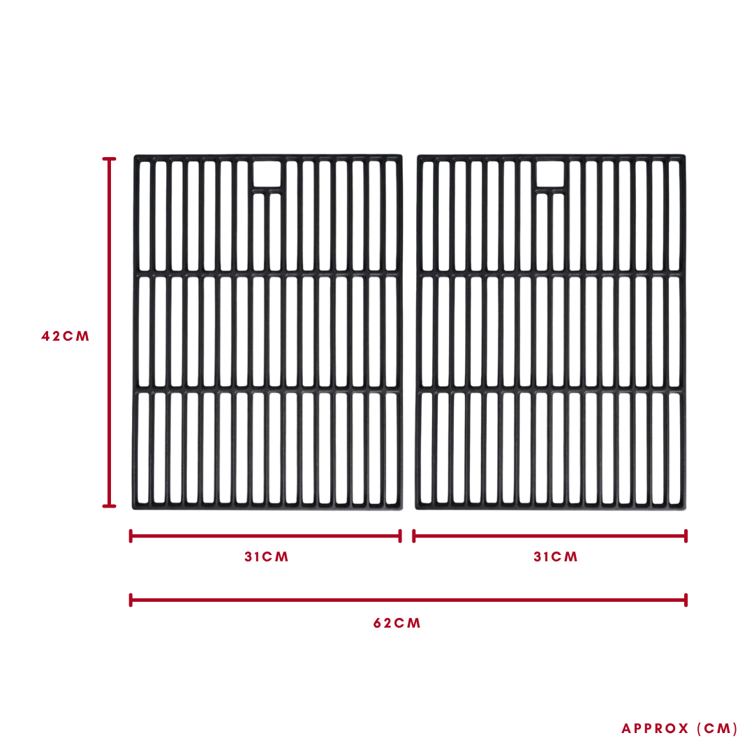 Cast Iron Grill Grate Set for Pro 4+1
