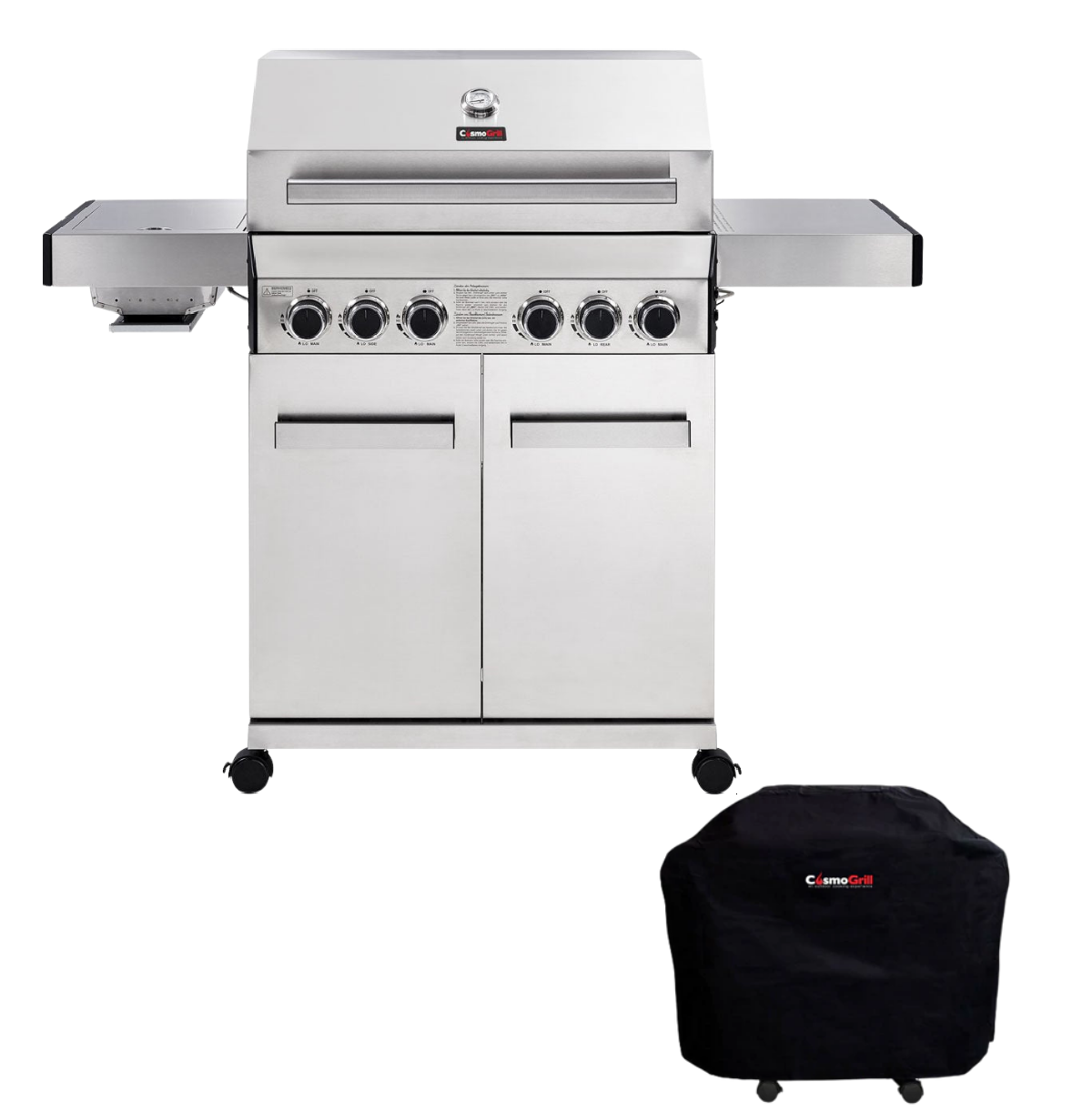 #Option_4+2 Stainless Steel Gas BBQ + Cover