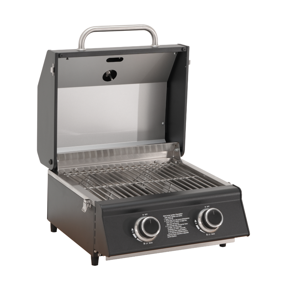 Compact Dark 2 Burner Gas Barbecue