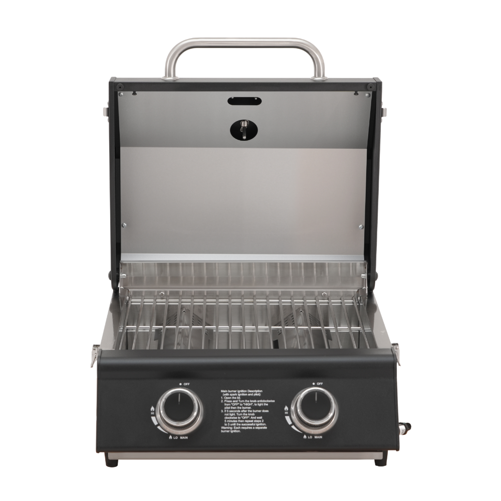 Compact Dark 2 Burner Gas Barbecue