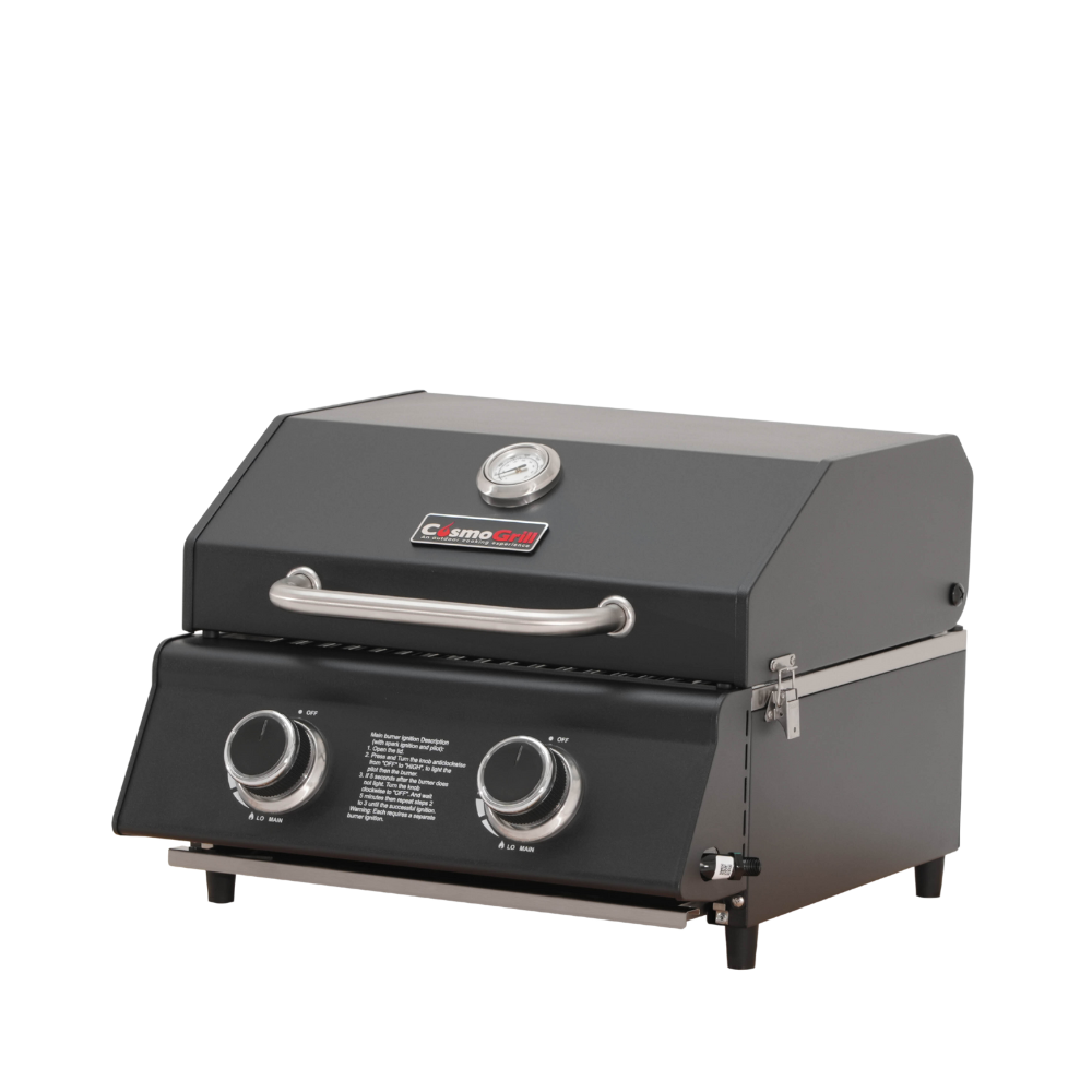 Compact Dark 2 Burner Gas Barbecue