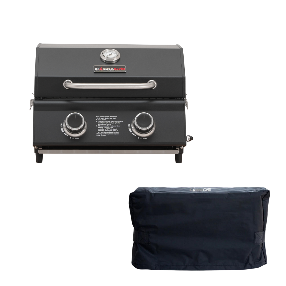 #Option_Compact Dark 2 Gas BBQ with Cover